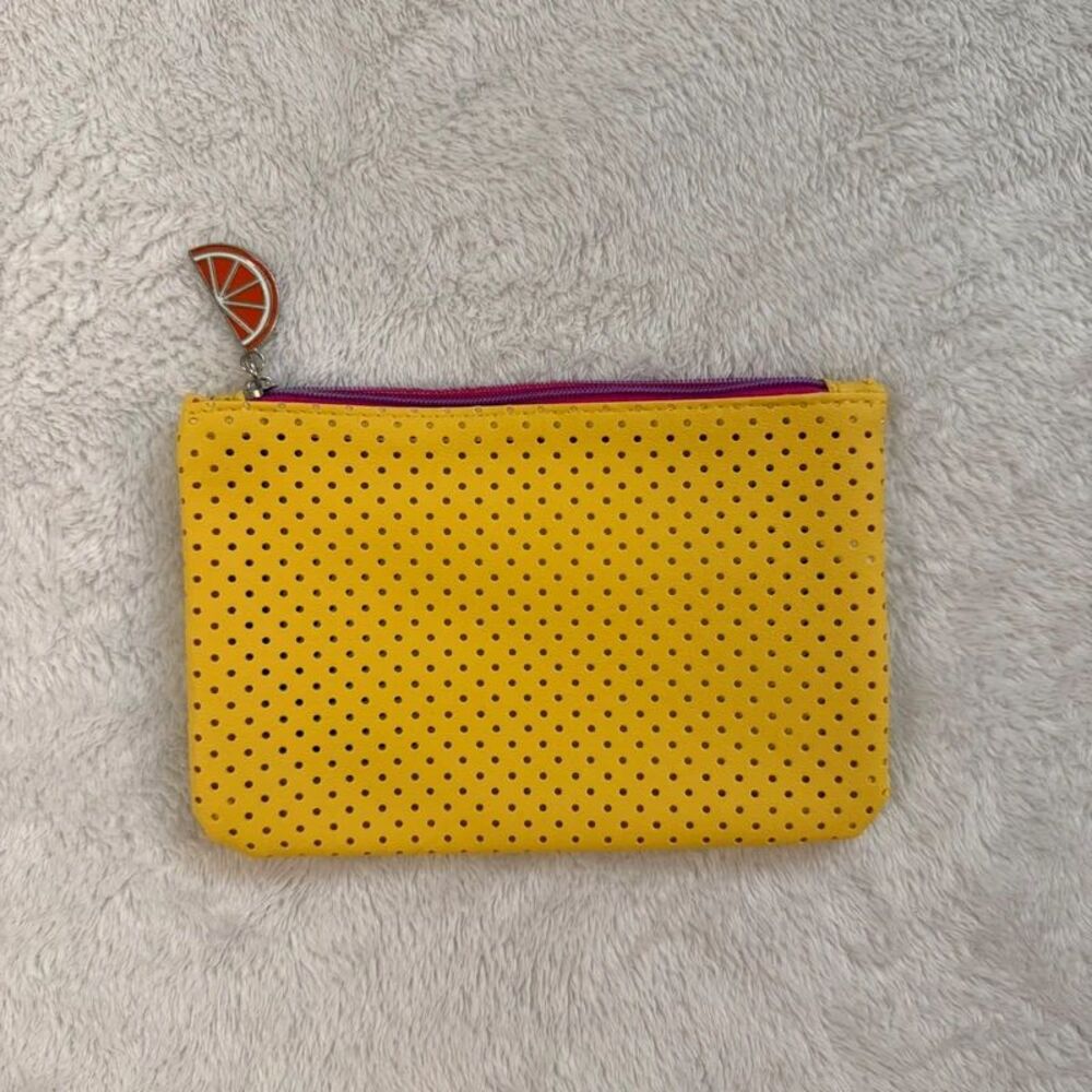 yellow mini makeup cosmetics bag